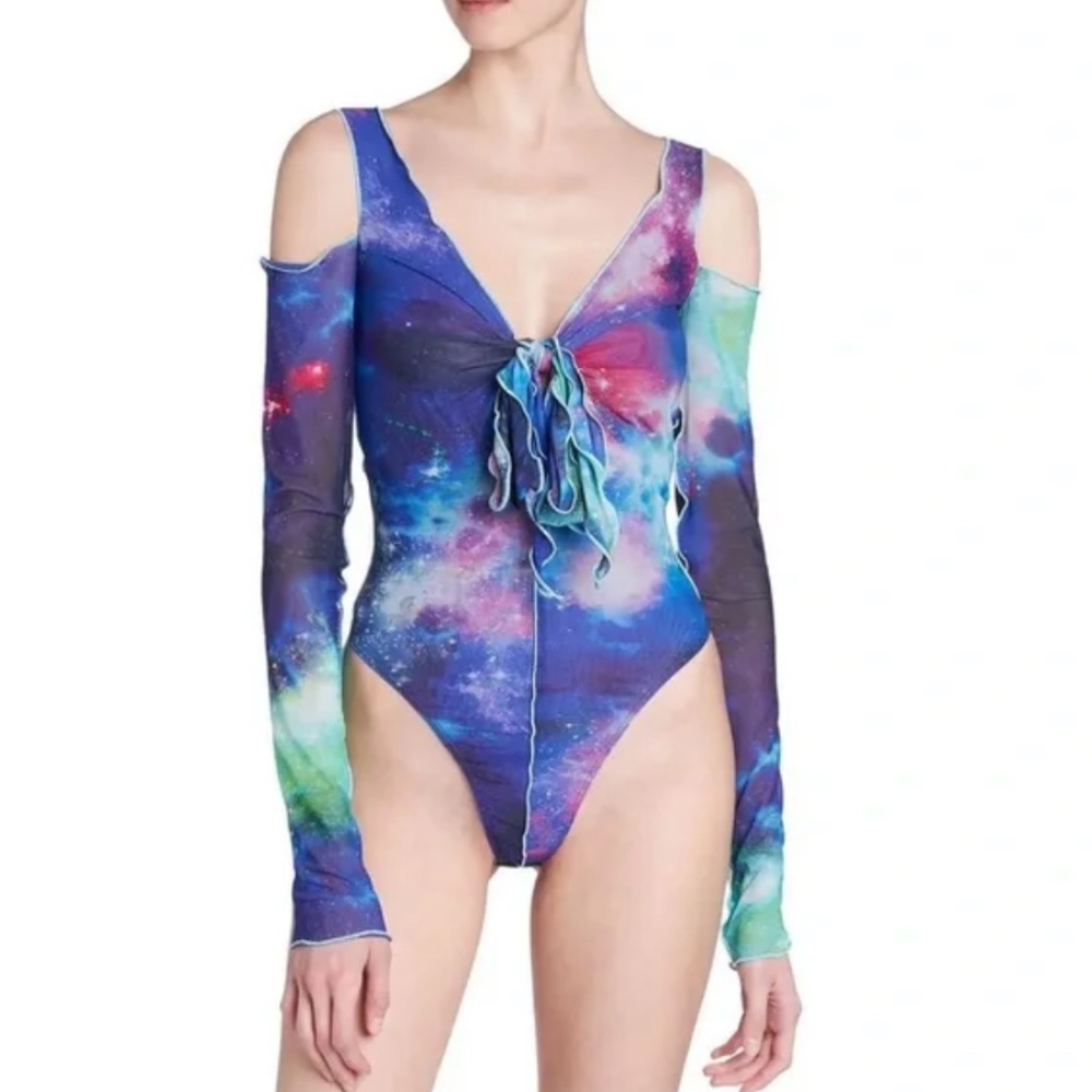 NEW VERSACE Jeans Couture Mesh Bodysuit